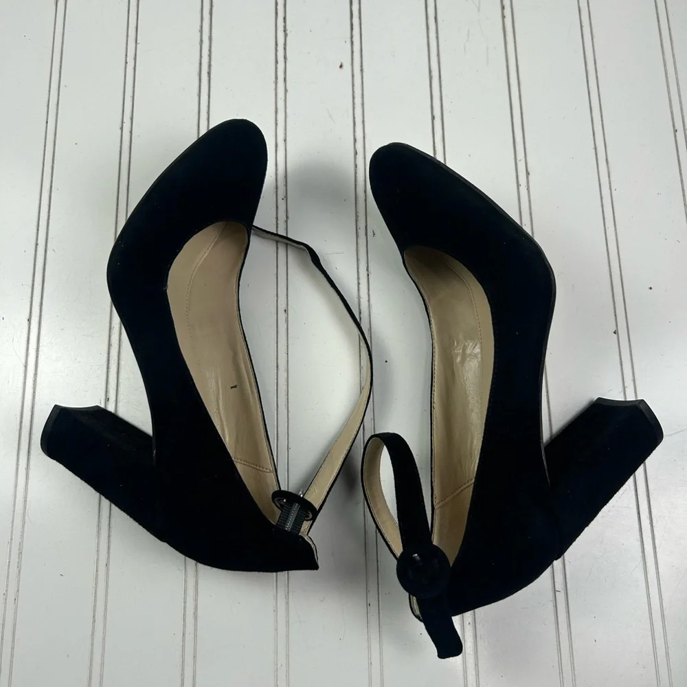 Marc Fisher Vintage Black Suede Velvet Block Heels Pumps Women’s Size 7.5M - Picture 8 of 10
